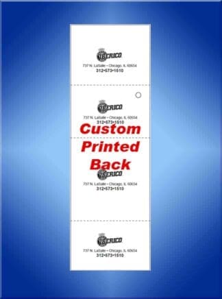 Custom Print Back Side of Valet Tickets Custom Print Back Side of Valet Tickets