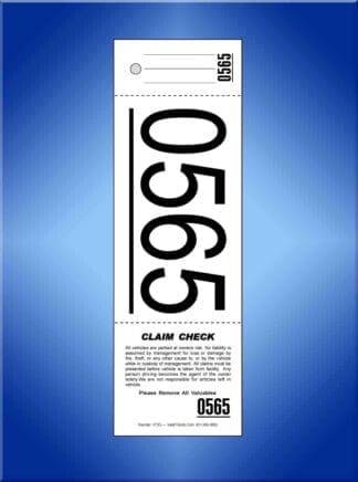 3 Part Giant Number Valet Tickets 1,000 #VT3G