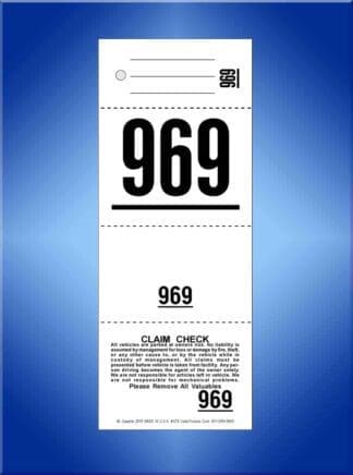 4 Part Standard Valet Ticket 1,000 #VT4 4 Part Standard Valet Ticket 1,000 #VT4