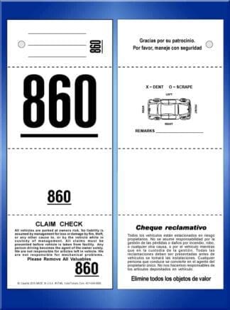 4 Part Bilingual Tickets with Car Damage Diagram #VT4BL