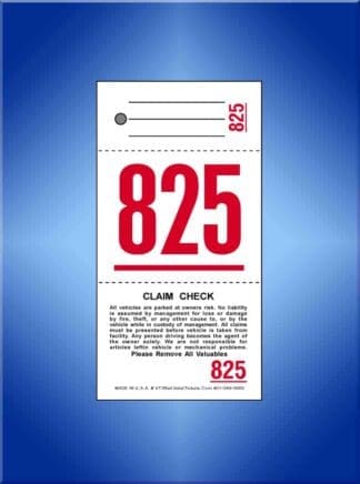 3 Part Valet Tickets red print 1000 per box #VT3-RED 3 Part Valet Tickets red print 1000 per box #VT3-RED