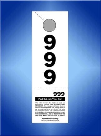 2-Part Self Parker Hanging Ticket 1,000 #VT2HA