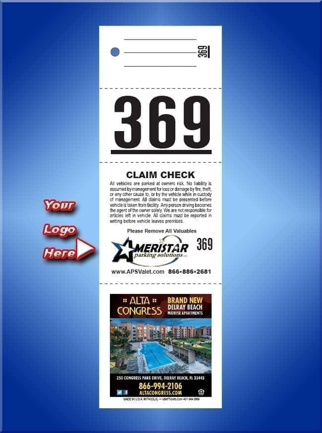 Long 4 Part Color Advertising Tickets #VT4CCLXLAD