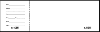 Raffle Tickets Jumbo Color Ink - 8 1/2 x 2 3/4 - Design Your Own